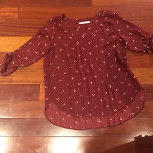 Red and White blouse with stars